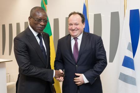 Mr Ambroise Fayolle, Vice-Président de la BEI – M. Patrice Talon, Président de la République du Bénin
