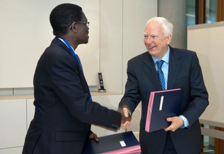 from left to right: Mr. Chrstian Adovelande, President of the BOAD and Mr. Philippe Maystadt, President of the EIB