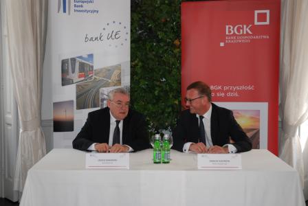 László Baranyay, EIB Vice-President responsible for lending in Poland and Dariusz Kacprzyk, BGK President