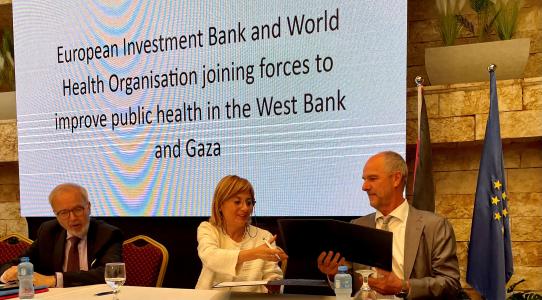 Palestine: EIB and WHO partner to strengthen primary healthcare and oncology services as part of a global joint initiative