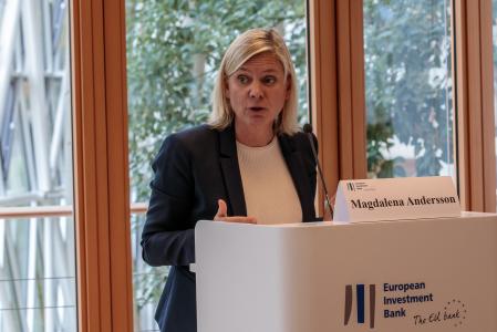 Swedish Finance Minister Magdalena Andersson discussing about Gender Equality to celebrate one year of adoption of the EIB Group Gender Strategy