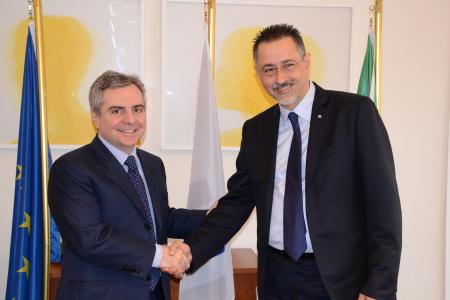 from left to right: Dario Scannapieco, Vice-president of the EIB, and Marcello Pittella, President of the Basilicata Region