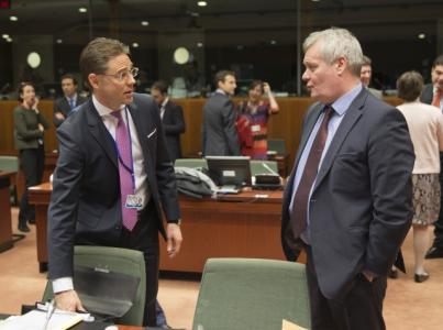 From left to right: Mr Jyrki KATAINEN, Vice President of the European Commission; Mr Antti RINNE, Finnish Minister for Finance.