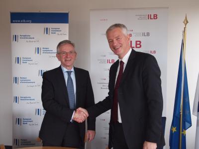 Mr Wilhelm Molterer, Vice President of the EIB and Mr Tillmann Stenger, CEO of Investitionsbank des Landes Brandenburg (ILB).