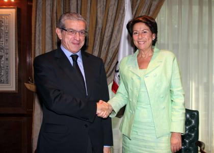 from left to righjt: Mr Braulio Medel, CEO of Unicaja and Mrs Magdalena Álvarez, EIB Vice-President