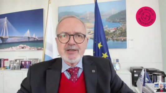 President addressing One World Protected summit