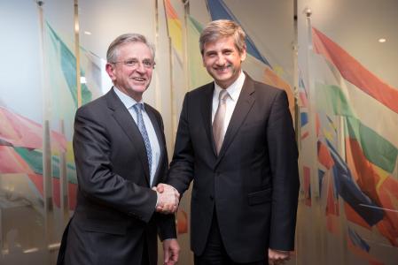 Mr Wilhelm Molterer, Vice-President of the EIB and Mr Michael Spindelegger, Vice-Chancellor and Federal Minister of Finance of the Republic of Austria