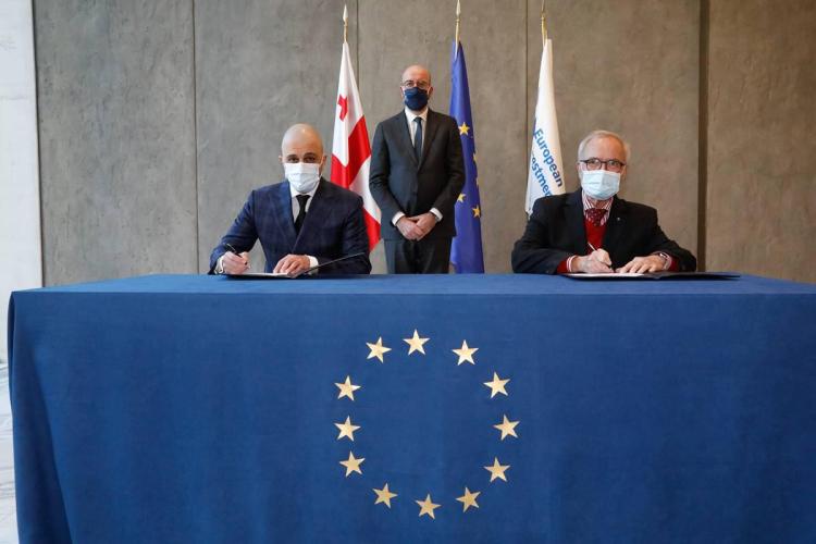 EIB President Werner Hoyer opens the new EU inGeorgia  office