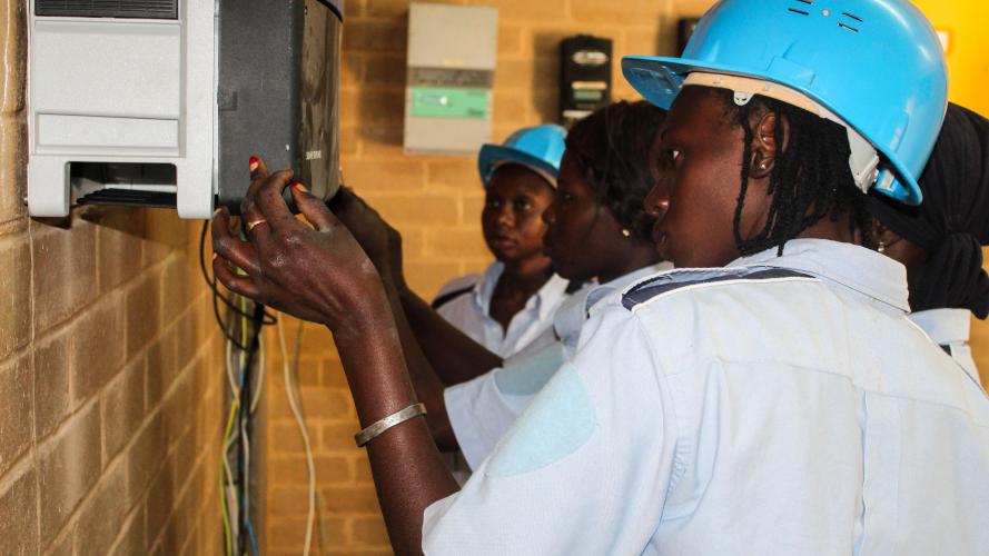 Empowering young women through renewable energy training