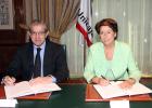 from left to righjt: Mr Braulio Medel, CEO of Unicaja and Mrs 
Magdalena Álvarez, EIB Vice-President