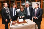 from left to right: Ms C. Dieschbourg, Minister for Environment; Mr T. Seale, Chairman of LuxFLAG; HRH the Grand Duchess of Luxembourg; Mr. P. Gramegna, Minister of Finance; Mr A. Fayolle, EIB-Veice-President