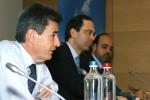 2010 Briefing to Brussels-based civil society organisations, from left to right, VP Philippe de Fontaine Vive, Hakan Lucius and Juan Manuel Sterlin Balenciaga