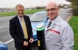 Mr Simon Brooks Vice President of the EIB and Mr Trevor Mann, Nissan Europe Senior Vice President for Manufacturing
