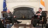 The President of the Republic, Mr Nicos Anastasiades, receives the President of the European Bank (EIΒ), Mr Werner Hoyer