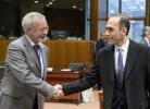 From left to right: Mr Werner HOYER, President of the EIB; Mr Charis GEORGIADES, Cyprus Minister for Finance.