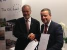 EIB President Werner Hoyer and Deputy Mayor of Uppsala Fredrik Ahlstedt