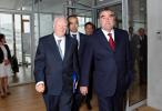 from left to right: Mr Philippe Maystadt, President of the EIB and S.E.M. Emomali Rahmon, President of the Republic of Tadjikistan