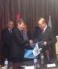 Le contrat de crédit a été signé par M. Mohamed Akrout, PDG de l’ETAP et Philippe de Fontaine Vive, Vice-Président de la BEI, en présence des Messieurs Kamel Bennaceur, Ministre de l’Industrie, de l’Energie et des Mines, de Monsieur Noureddine Zekri : Secrétaire d’Etat auprès du Ministre de l’économie et des finances, chargé du développement et de la coopération internationale et de Mme Laura Baeza, Ambassadeur de L’Union Européenne.