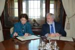 EIB Vice-President Magdalena Álvarez Arza and Minister Miguel Arias Cañete