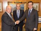 Director Carlos Martínez Echavarría, El Corte Inglés - Florencio Lasaga, President of the Fundación Ramón Areces - Román Escolano, Vice-President of the EIB