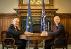 EIB President Werner Hoyer and CEB Governor Rolf Wenzel