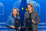 Memorandum of Understanding signature in Strasbourg with President Nadia Calviño and Roberta Metsola