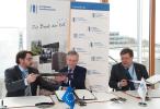 Peter Gal, Managing Director, Railway Operations, Wilhelm Molterer, Vice President of the EIB and Adolf Scheuchenpflug 
Managing Director, CFO
