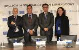 EIF Chief Executive, Pier Luigi Gilibert; Antonio Vila, the President of MicroBank, EIB Vice-President Román Escolano and Martine Diss, Deputy Head of Unit, DG Enterprise and Industry, CE