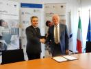 from left to right: Mr Dario Scanapiecco, EIB Vice President and Mr Franco Stefani, chairman of the System Group
