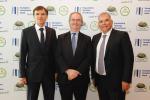 From left to right: Creta Farms President Manos Domazakis, EIB Vice President Jonathan Taylor, Creta Farms Vice-President Konstantinos Domazakis.