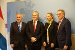 from left to right: Mr Werner Hoyer, President of the EIB, Mr Jonathan Taylor, Vice-President of the EIB, Ms Carole Dieschbourg, Minister for Environment, and Mr Pierre Gramegna, Minister for Finance