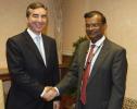 Mr Plutarchos Sakellaris, Vice President of the EIB and the Hon. Rama Krishna Sithanen, Deputy Prime Minister and Minister of Finance & Economic Development of Mauritius