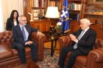 From left to right: Mr Werner Hoyer, President of the EIB, and Mr Prokopios, President of the Hellenic Republic