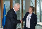 His Excellency Mykola Azarov, Prime Minister of Ukraine, with Eva Srejber, EIB Vice-president