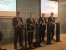 From left to right: European Commission Director for Regional Policy, Rudolf Niessler, EIB Vice-President Jan Vapaavuori, Olli Rehn, Minister of Economic Affairs of Finland and Deputy Director of the European Investment Fund Hubert Cottogni.
