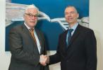 from left to right: Mr Pim van Ballekom, EIB Vice-President, and Mr Matthias Wietbrock, Managing Director of Northstar Europe S.A.