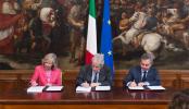 from left to right: Ms Stefania Ginini, Minister of Education, Mr Claudio De Vincenti, Undesecretary to the Italian Prime Minister, and Mr Dario Scannapieco, EIB Vice-President