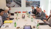 Christine Lagarde, Managing Director of the International Monetary Fund (IMF), visits the European Investment Bank and EIB President, Werner Hoyer.