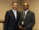 Mr Plutarchos Sakellaris, Vice President of the EIB with the Hon. Darcy Boyce, Minister of State (Finance, Investment, Telecommunications & Energy) of Barbados