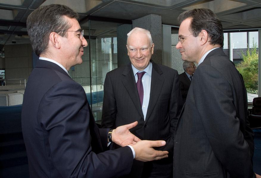 Greek Finance Minister George Papaconstantinou visits the EIB