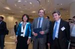 Mrs Maria Damanaki, European Commissioner for Maritime Affairs and Fisheries, Mr Antonis Samaras, Prime Minister of Greece with Mr Philippe de Fontaine Vive, Vice-President of the EIB