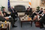 The President of the Republic, Mr Nicos Anastasiades, receives the President of the European Bank (EIΒ), Mr Werner Hoyer