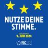2024 European elections: #UseYourVote social media card in DE.