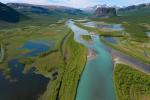 The Rapa river delta, Sarek National Park, Laponia UNESCO World Heritage Site, Greater Laponia rewilding area, Lapland rewilding area, Norrbotten, Sweden