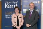 Professor Dame Julia Goodfellow, Vice-Chancellor of the University of Kent and Jonathan Taylor, EIB Vice President