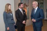 The H.R.H. the Hereditary Grand Duke Guillaume of Luxembourg, H.R.H. the Hereditary Grand Duchess Stéphanie of Luxembourg and Werner Hoyer, President of the EIB