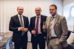 from left to right: Kuvassa Kari Kauniskangas, CEO of YIT, Henrik Normann, CEO of NIB and Jan Vapaavuori, Vice-President of the EIB