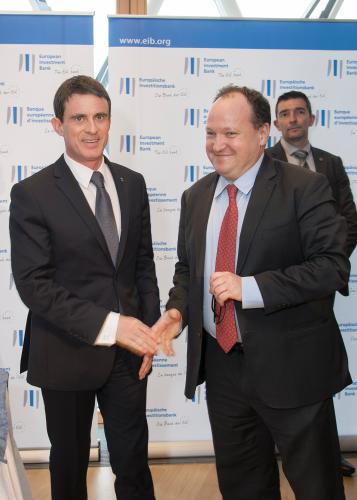 Visite officielle de Manuel VALLS, Premier ministre, au siège de la BEI à Luxembourg : 2,1 milliards d’euros de financements nouveaux du Groupe BEI en faveur de la croissance et de l’emploi en France