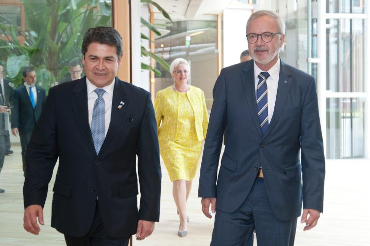 Visit of H. E. Mr Juan Orlando Hernández, 
President of the Republic of Honduras