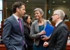 From left to right: Mr Jeroen DIJSSELBLOEM, Dutch Minister for Finance; Ms. Margrethe VESTAGER, Danish Minister for Economic Affairs and the Interior; Mr Rimantas SADZIUS, Lithuanian Minister for Finance